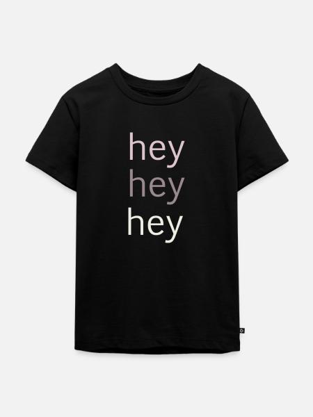 hey hey hey - Kinder Premium Bio T-Shirt - Schwarz