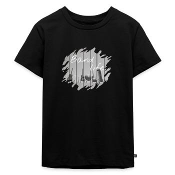 Band - Kinder Premium Bio T-Shirt - Schwarz - Vorne - Mikhail (115cm)