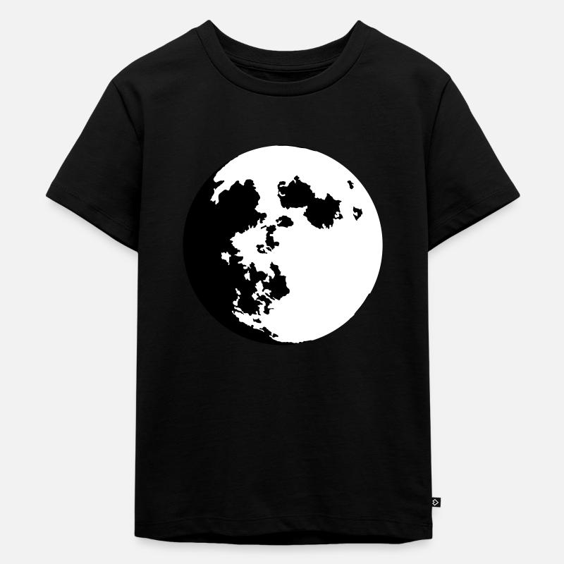 Mond (farben personalisierbar) - Kinder Premium Bio T-Shirt - Schwarz