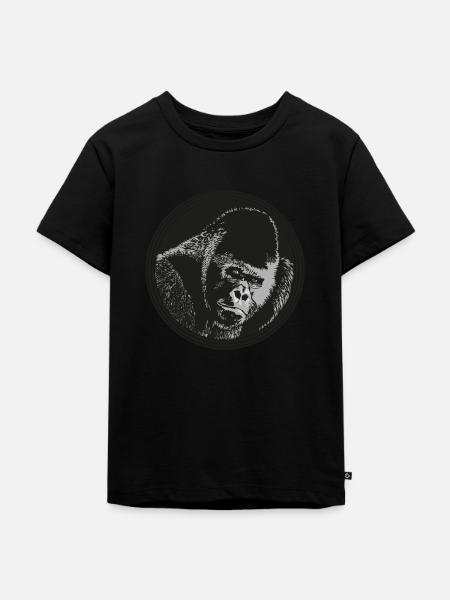 Gorilla - Kinder Premium Bio T-Shirt - Schwarz