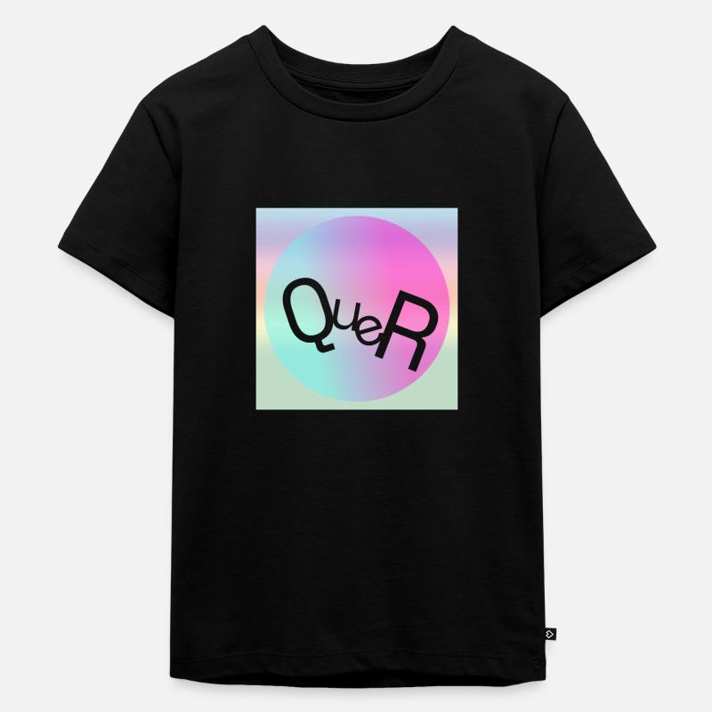 QUER - Kinder Premium Bio T-Shirt - Schwarz