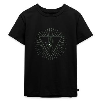 Mystery Hand - Kids Premium Organic T-Shirt - black - Front - Mikhail (115cm)