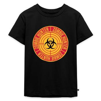 citation d’Halloween de chasseur de zombies - T-shirt Premium bio Enfant - noir - Devant - Mikhail (115cm)