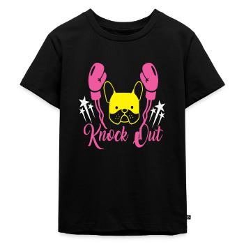 Knock out Boxer - Kids Premium Organic T-Shirt - black - Front - Mikhail (115cm)