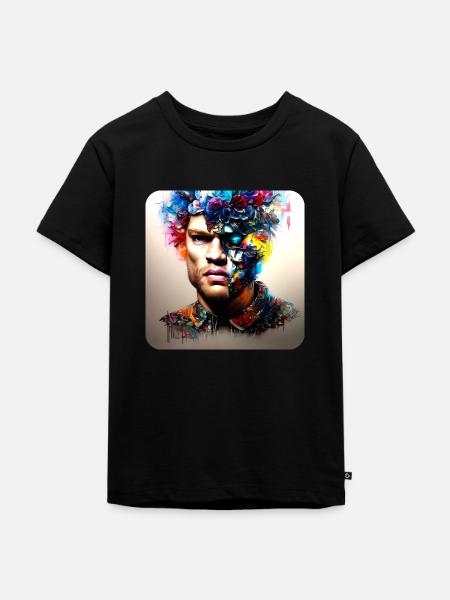 His deep rolling - Kids Premium Organic T-Shirt - black