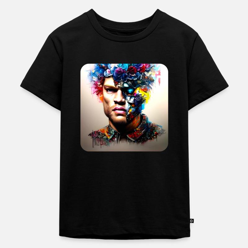 His deep rolling - Kinder Premium Bio T-Shirt - Schwarz