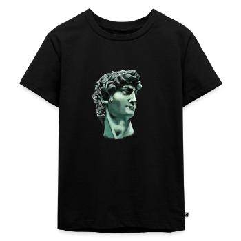 david - Kinder Premium Bio T-Shirt - Schwarz - Vorne - Mikhail (115cm)