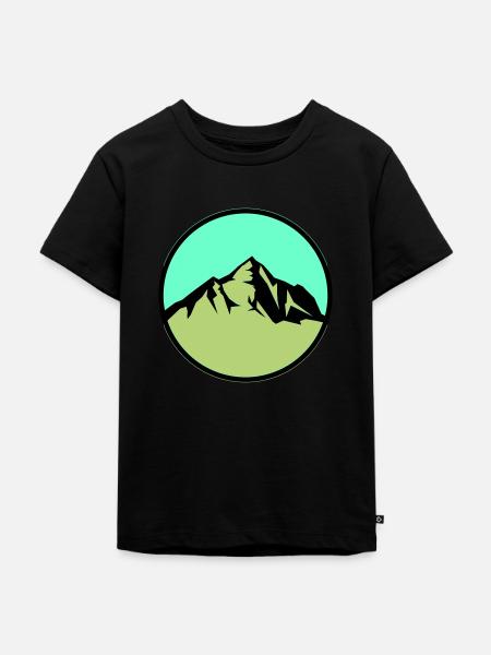berge - Kinder Premium Bio T-Shirt - Schwarz