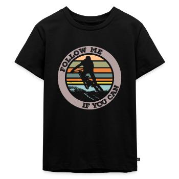 Follow me if you can - Kids Premium Organic T-Shirt - black - Front - Mikhail (115cm)