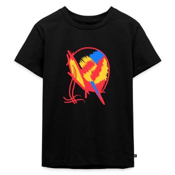 Red Blue Yellow Abstractness - Kids Premium Organic T-Shirt - black - Front - Mikhail (115cm)
