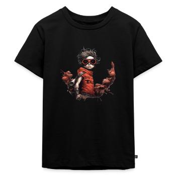 cool - Kids Premium Organic T-Shirt - black - Front - Mikhail (115cm)