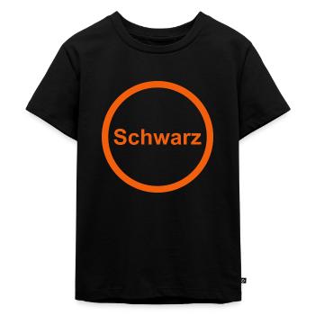 Schwarz - Kinder Premium Bio T-Shirt - Schwarz - Vorne - Mikhail (115cm)