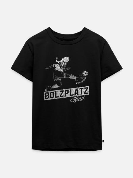 Bolzplatz / Fußball / Hartplatz / Kicker - Kinder Premium Bio T-Shirt - Schwarz