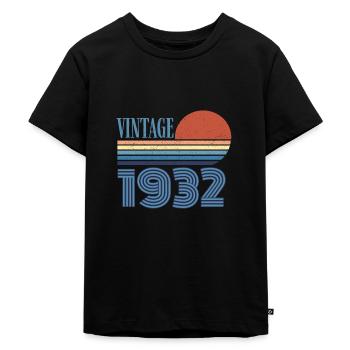 Jahrgang 1932 - Kinder Premium Bio T-Shirt - Schwarz - Vorne - Mikhail (115cm)