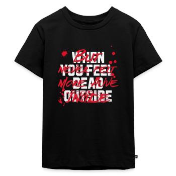 Citation amusante de se sentir vivant en jouant au paintball - T-shirt Premium bio Enfant - noir - Devant - Mikhail (115cm)