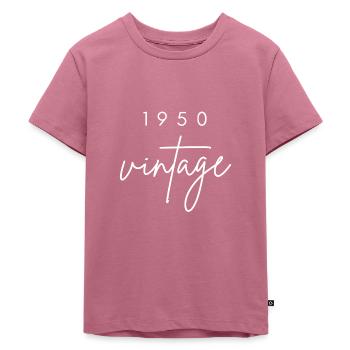 Jahrgang 1950er Jahre Jubiläum - Kinder Premium Bio T-Shirt - Mauve - Vorne - Hailey (125cm)