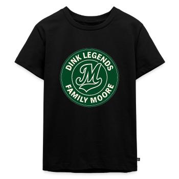 Dink Legends Family Moore Pickleball Team Retro - Kids Premium Organic T-Shirt - black - Front - Mikhail (115cm)