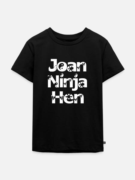 Joan Ninja Hen - Kinder Premium Bio T-Shirt - Schwarz