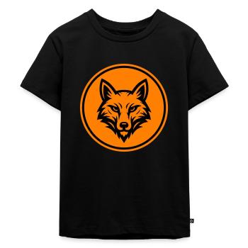 Fox Head Icon - Kids Premium Organic T-Shirt - black - Front - Mikhail (115cm)