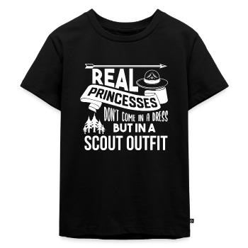 Scouts camping scouts - T-shirt Premium bio Enfant - noir - Devant - Mikhail (115cm)