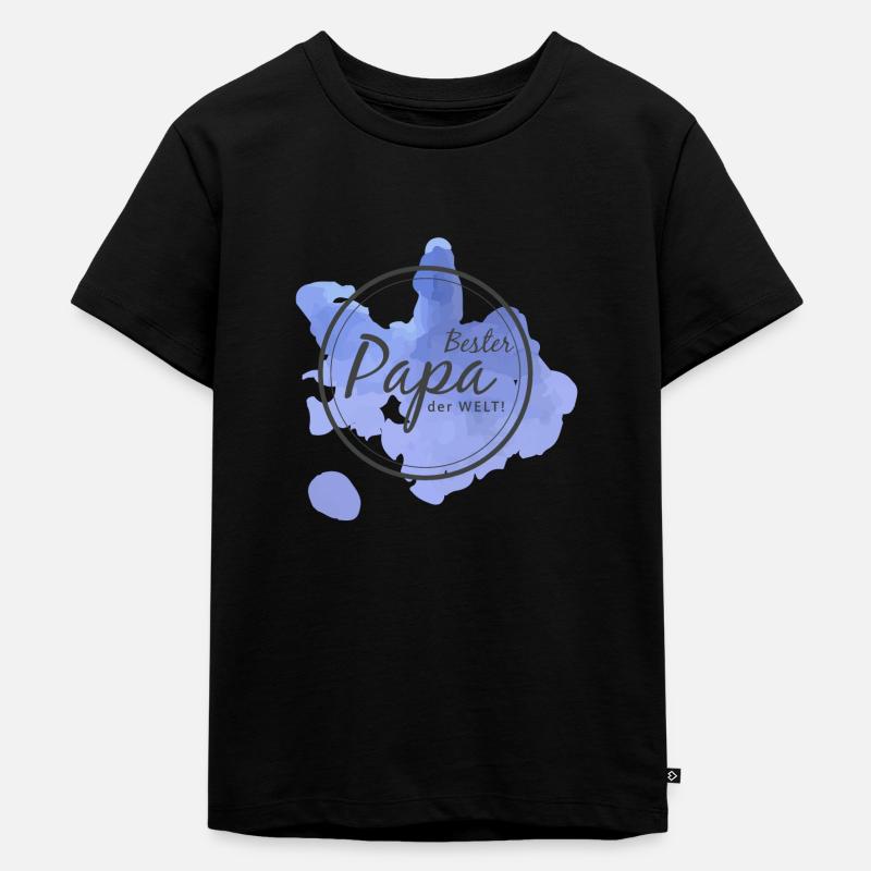 Bester Papa der Welt - Kinder Premium Bio T-Shirt - Schwarz