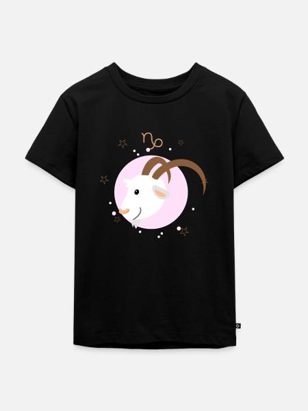 Steinbock - Kinder Premium Bio T-Shirt - Schwarz