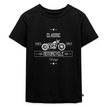 ÉDITION LIMITÉE 1963 MOTO 60E ANNIVERSAIRE - T-shirt Premium bio Enfant - noir - Devant - Mikhail (115cm)