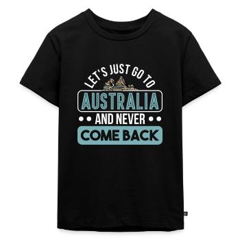 Australier Outback Australien Geschenk - Kinder Premium Bio T-Shirt - Schwarz - Vorne - Mikhail (115cm)