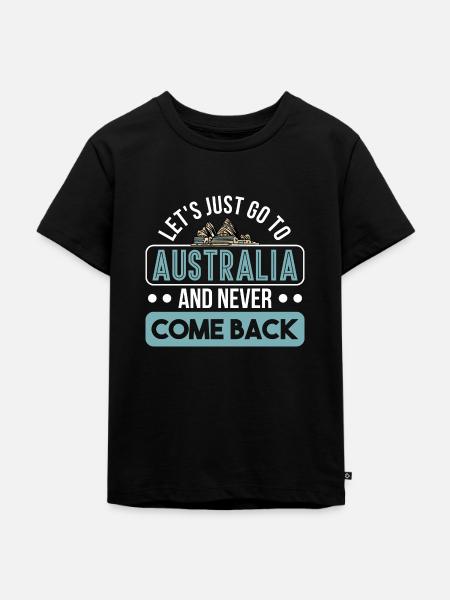Australier Outback Australien Geschenk - Kinder Premium Bio T-Shirt - Schwarz