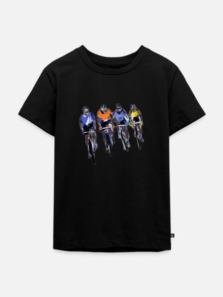 Radfahrer - Kinder Premium Bio T-Shirt - Schwarz