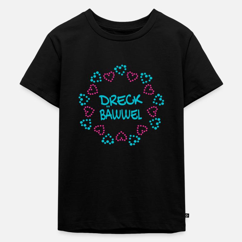 Dreckbäwwel - Kinder Premium Bio T-Shirt - Schwarz