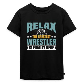 Wrestling Club Wrestling Wrestling - Kids Premium Organic T-Shirt - black - Front - Mikhail (115cm)