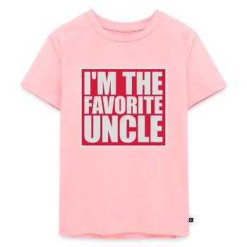 at The Favorite Uncle - Kids Premium Organic T-Shirt - rose - Front - AI Model Kid Female (0cm)