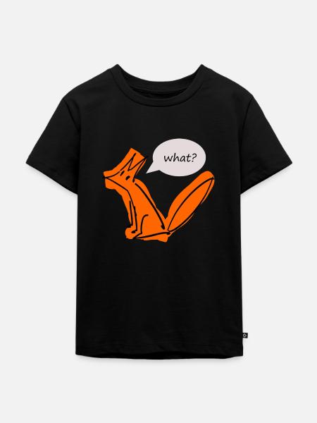 Niedlicher Fuchs - Kinder Premium Bio T-Shirt - Schwarz