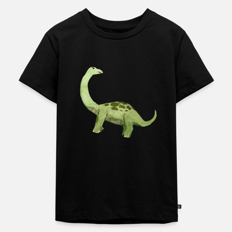 Dino - Kinder Premium Bio T-Shirt - Schwarz