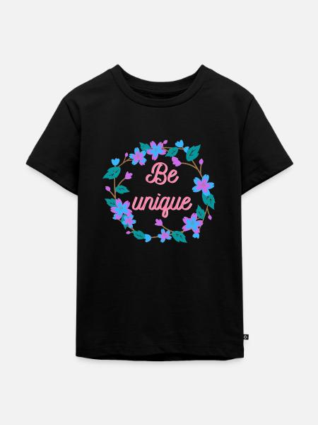 Be unique - Kinder Premium Bio T-Shirt - Schwarz