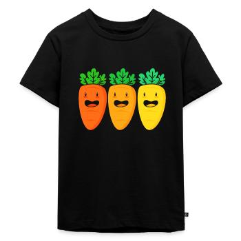 Carrot Vegetables - Kids Premium Organic T-Shirt - black - Front - Mikhail (115cm)