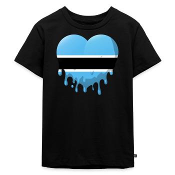 Botswana Flagge Botswana Fahne Afrika - Kinder Premium Bio T-Shirt - Schwarz - Vorne - Mikhail (115cm)