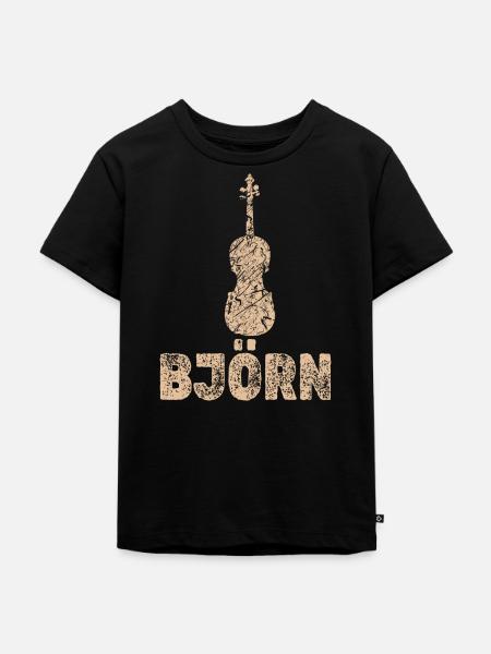 Bratsche Björn - Kinder Premium Bio T-Shirt - Schwarz
