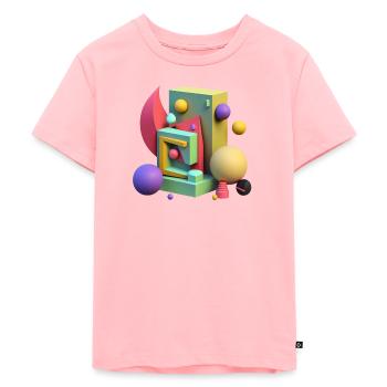 3D - Kinder Premium Bio T-Shirt - Rosa - Vorne - AI Model Kid Female (0cm)
