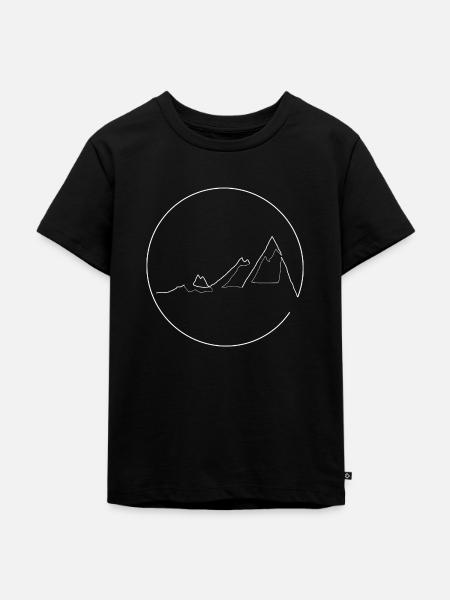 Mountain white - Kinder Premium Bio T-Shirt - Schwarz