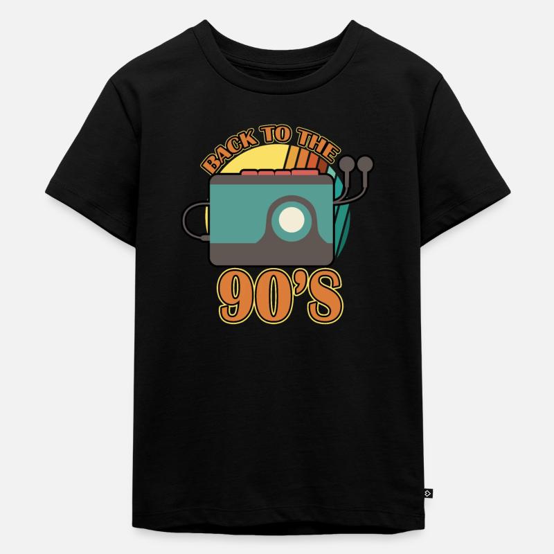 Walkman - geschenkidee - Kinder Premium Bio T-Shirt - Schwarz