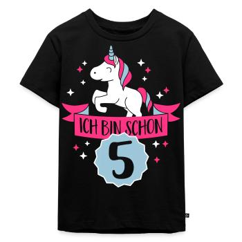 Je suis déjà 5 - T-shirt Premium bio Enfant - noir - Devant - Mikhail (115cm)