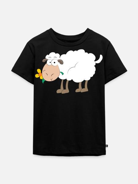 Schaf - Kinder Premium Bio T-Shirt - Schwarz