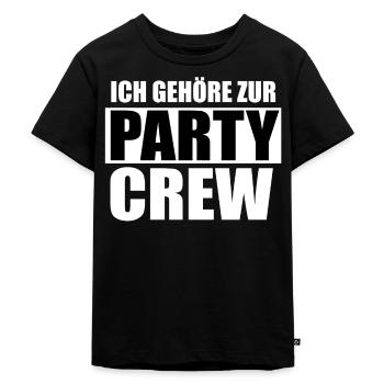 Party Crew - Kinder Premium Bio T-Shirt - Schwarz - Vorne - Mikhail (115cm)