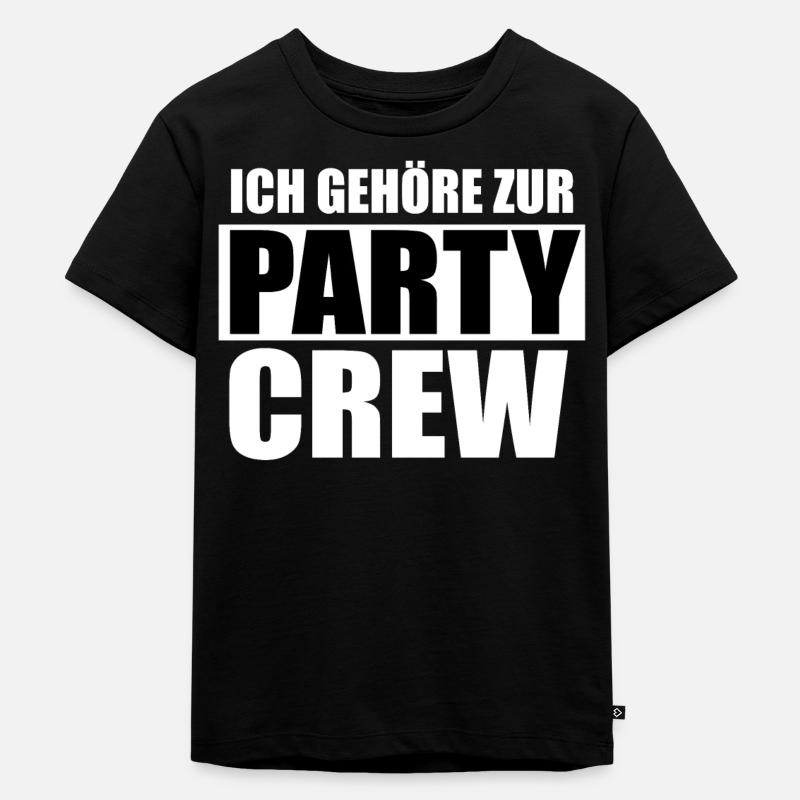 Party Crew - Kinder Premium Bio T-Shirt - Schwarz