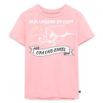 Opa und Enkel - Nur Unsinn im Kopf - Kinder Premium Bio T-Shirt - Rosa - Vorne - AI Model Kid Female (0cm)