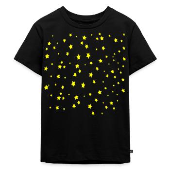 Sternenhimmel - Kinder Premium Bio T-Shirt - Schwarz - Vorne - Mikhail (115cm)