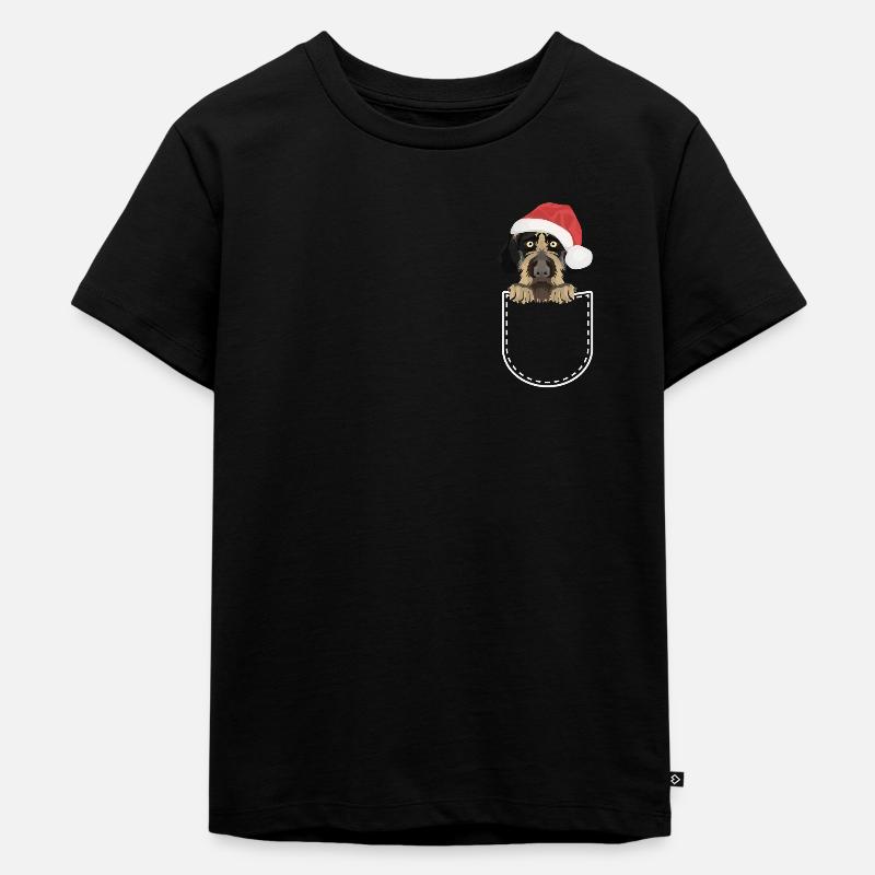 German Wirehair Joyeux Noël - T-shirt Premium bio Enfant - noir
