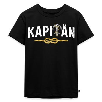 Kapitän - Kinder Premium Bio T-Shirt - Schwarz - Vorne - Mikhail (115cm)